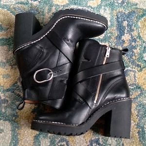 All Saints Brazilian  leather chunky boots 38/8